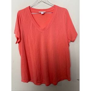 Athleta Breezy Scoop Tee Berry Short Sleeve Lightweight Athleisure Top Size 1X